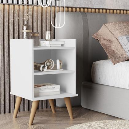 Imagem de Conjunto Quarto Casal Cabeceira 1.60 e 2 Mesas De Cabeceira Bella Retrô ENVIA SOMENTE 01 KIT