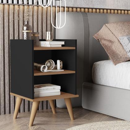 Imagem de Conjunto Quarto Casal Cabeceira 1.60 e 2 Mesas De Cabeceira Bella Retrô ENVIA SOMENTE 01 KIT