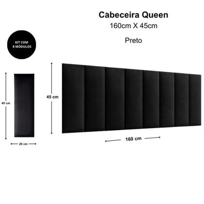 Imagem de Conjunto Quarto Casal Cabeceira 1.60 e 2 Mesas De Cabeceira - Varias Cores - Compre Aqui