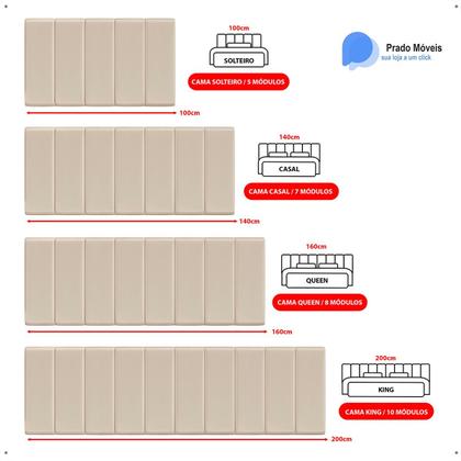 Imagem de Conjunto Quarto Casal Cabeceira 1.60cm e 2 Mesas De Cabeceira Alice