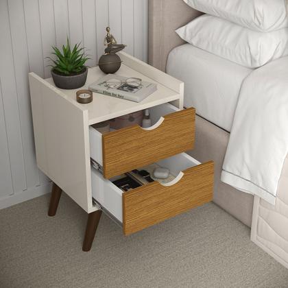 Imagem de Conjunto Quarto Casal Criado Mesa 2 Gavetas e Cabeceira de Cama 1,60cm