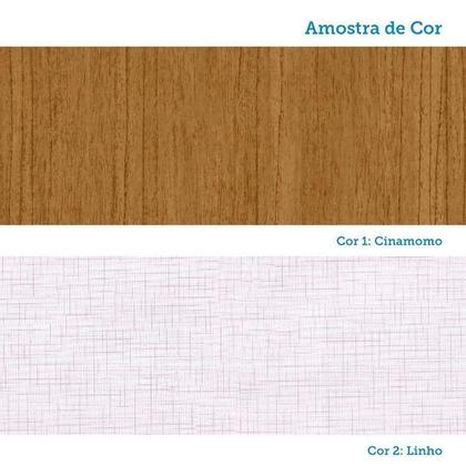 Imagem de Conjunto Quarto Casal Guarda-Roupa 6 Portas Cômoda 8 Gavetas Papoulas Espresso Móveis Marrom/Cinamomo
