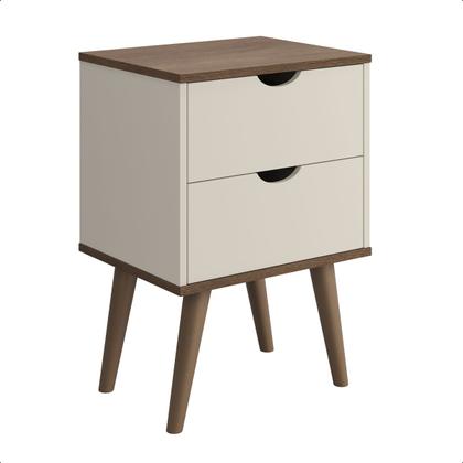 Imagem de Conjunto Quarto Casal Mesa de Cabeceira Madri e Cabeceira Queem 1,60 em Linho com LED