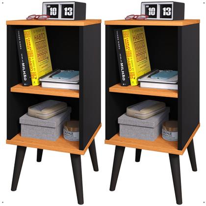 Imagem de Conjunto Quarto com 2 Mesas Criado mais Cabeceira Cama Casal Acabamento Brilhante