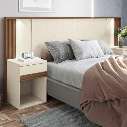 Imagem de Conjunto Quarto Completo Com Espelho Nice Jatoba Areia