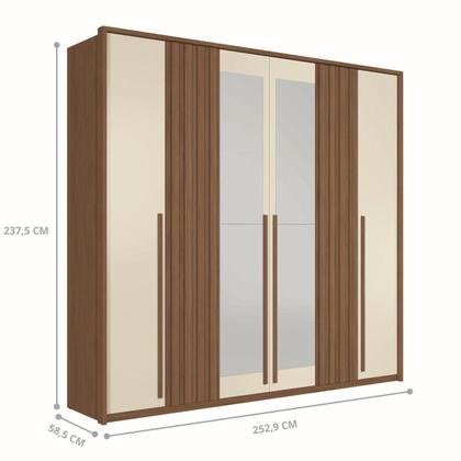 Imagem de Conjunto Quarto Completo Com Espelho Nice Jatoba Areia