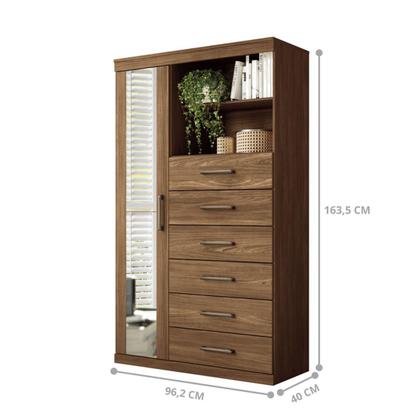 Imagem de Conjunto Quarto Completo Com Espelho Pequim Jatoba