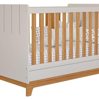 Imagem de Conjunto Quarto de Bebê 1 Berço 1 Cômoda 6 Gavetas Chantilly Off White / Nature