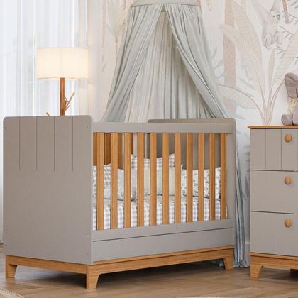 Imagem de Conjunto Quarto de Bebê 1berço 1 Cômoda 6 Gavetas Chantilly