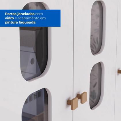 Imagem de Conjunto Quarto de Bebê Berço 2 em 1 e Guarda-Roupa Sophia Espresso Móveis Branco e Jequitibá HP