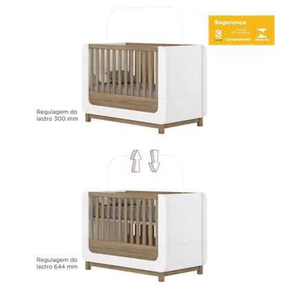 Imagem de Conjunto Quarto de Bebê Berço 2 em 1 e Guarda-Roupa Sophia Espresso Móveis