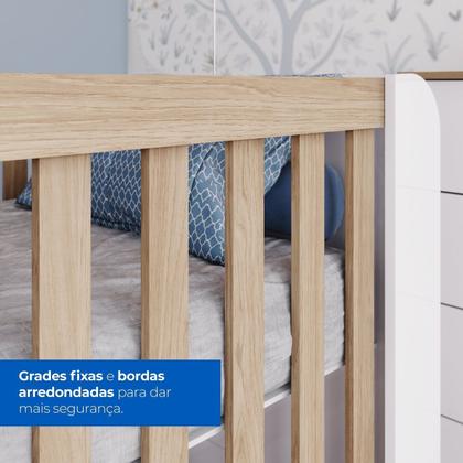 Imagem de Conjunto Quarto de Bebê Berço 2 em 1 e Guarda-Roupa Sophia Espresso Móveis