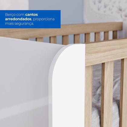 Imagem de Conjunto Quarto de Bebê Berço 2 em 1, Guarda-roupa e Cômoda Sophia Espresso Móveis