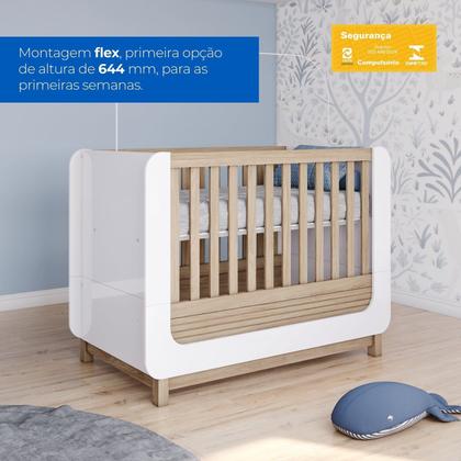 Imagem de Conjunto Quarto de Bebê Berço 2 em 1, Guarda-roupa e Cômoda Sophia Espresso Móveis