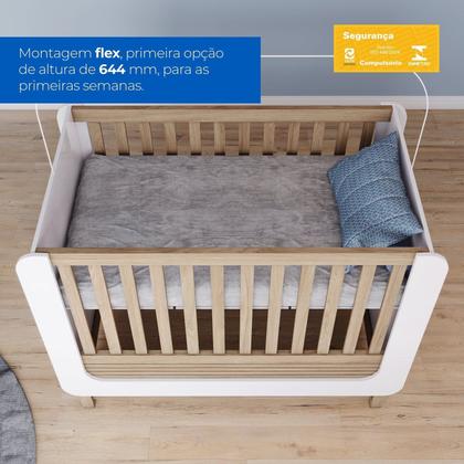 Imagem de Conjunto Quarto de Bebê Berço 2 em 1, Guarda-roupa e Cômoda Sophia Espresso Móveis