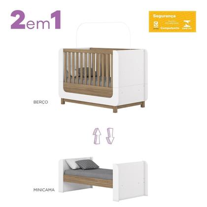 Imagem de Conjunto Quarto de Bebê Berço e Cômoda Aconchego