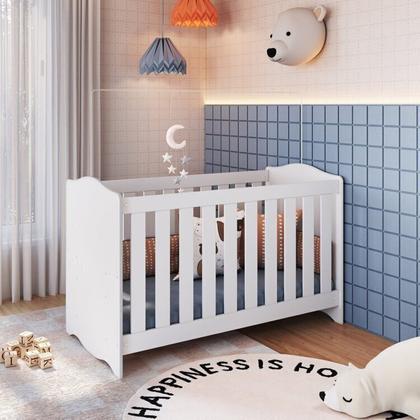 Imagem de Conjunto Quarto de Bebê com Berço, Cômoda, Guarda-roupa, Prateleira e Baú de Brinquedos