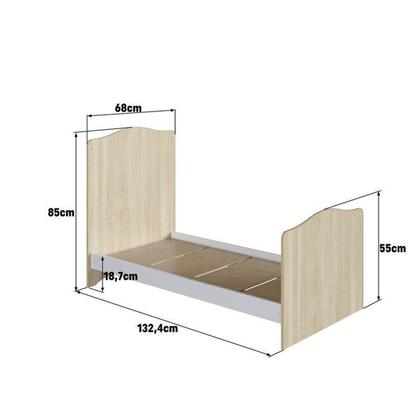 Imagem de Conjunto Quarto de Bebê com Berço, Cômoda, Guarda-roupa, Prateleira e Caixa de Brinquedos