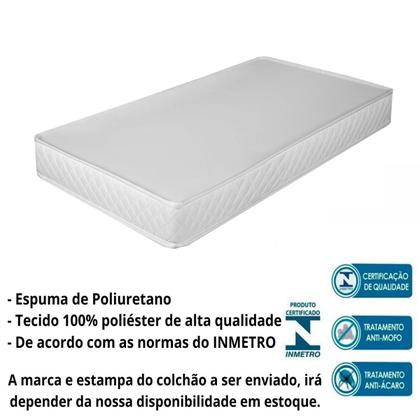 Imagem de Conjunto Quarto de Bebê Completo com GuardaRoupa 3 Portas e Berço com Rodinhas  Branco Moderno, Seguro e Funcional Com Colchão