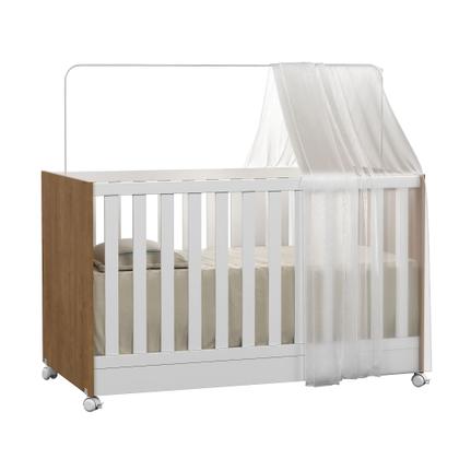 Imagem de Conjunto Quarto de Bebê Completo Doce Sonho Guarda Roupa Conjugado E Berço Com Colchão