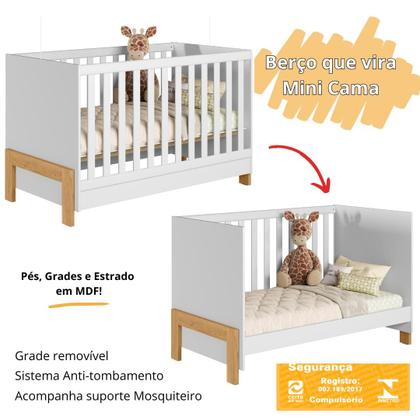 Imagem de Conjunto Quarto de Bebê Fantasia Completo Berço Americano Vira Cama e Cômoda