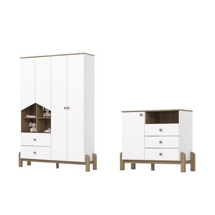 Imagem de Conjunto Quarto de Bebê Guarda-roupa e Cômoda Ternura