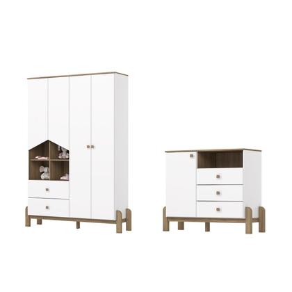 Imagem de Conjunto Quarto de Bebê Guarda-Roupa e Cômoda Yuri