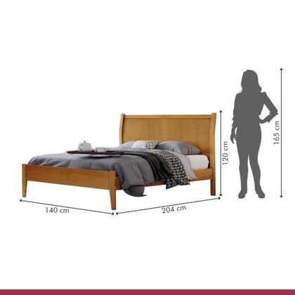Imagem de Conjunto Quarto de Casal Cama 140cm e 2 Mesas de Cabeceira 3 Gavetas