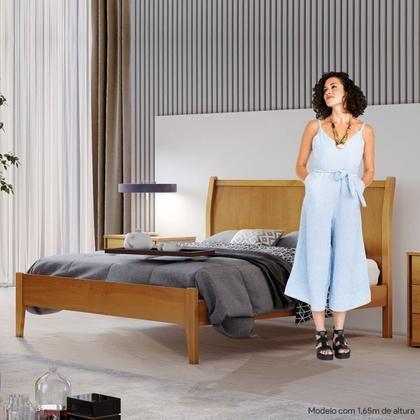 Imagem de Conjunto Quarto de Casal Cama 140cm e Cômoda 5 Gavetas com Sapateira