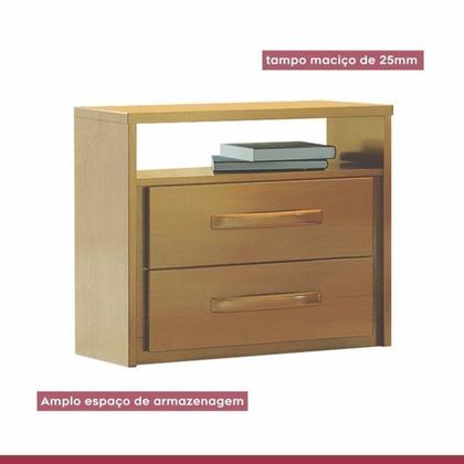 Imagem de Conjunto Quarto de Casal Cama 140cm Vivare e 2 Mesas de Cabeceira 2 Gavetas