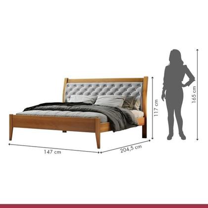 Imagem de Conjunto Quarto de Casal Cama 140cm Vivare e 2 Mesas de Cabeceira 2 Gavetas