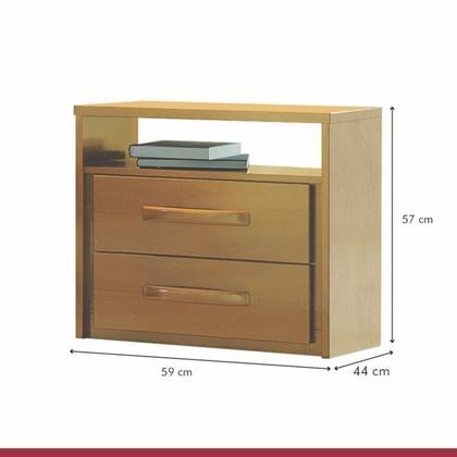 Imagem de Conjunto Quarto de Casal Cama Queen 160cm e 2 Mesas de Cabeceira 2 Gavetas Unique