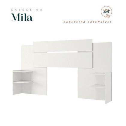 Imagem de Conjunto Quarto de Casal Guarda Roupa com Espelho Luiza Cabeceira Extensível Mila