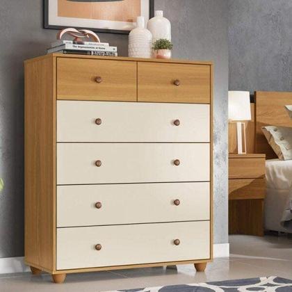 Imagem de Conjunto Quarto de Solteiro Penteadeira Camarim com Espelho e Cômoda 06 Gavetas Espresso Móveis