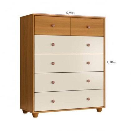 Imagem de Conjunto Quarto de Solteiro Penteadeira Camarim com Espelho e Cômoda 06 Gavetas Espresso Móveis