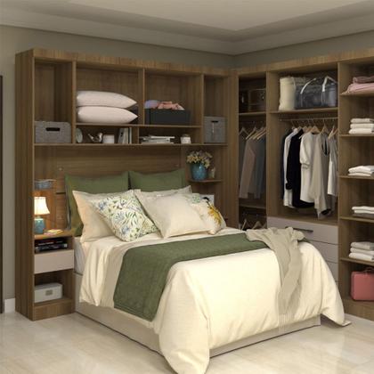 Imagem de Conjunto Quarto Eucamoveis Paris 5 Peças 8 Portas 6 Gavetas