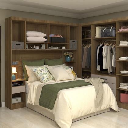 Imagem de Conjunto Quarto Eucamoveis Paris 5 Peças 8 Portas 6 Gavetas