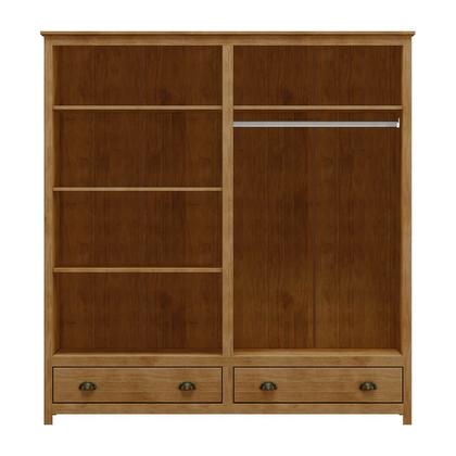 Imagem de Conjunto Quarto: Guarda-Roupa 4 Portas, Cômoda 4 Gavetas Topázio Freijó Madeira Pinus - Finestra