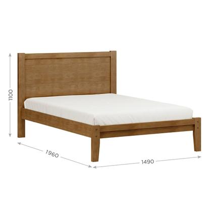 Imagem de Conjunto Quarto: Guarda-Roupa 5 Portas Cama Casal Cômoda 2 Mesas Cabeceiras Prata Off White/Freijó Madeira Pinus - Finestra