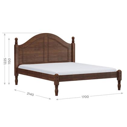Imagem de Conjunto Quarto: Guarda-Roupa 5 Portas Cama Queen Cômoda 4 Gavetas 2 Mesas Cabeceiras Ouro Café Madeira Pinus - Finestra