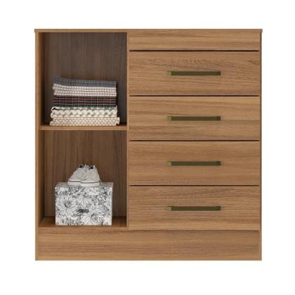 Imagem de Conjunto Quarto Guarda Roupa e Comoda Arezzo Amendola