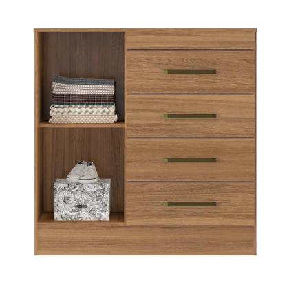 Imagem de Conjunto Quarto Guarda Roupa e Comoda Arezzo Amendola