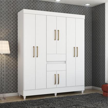 Imagem de Conjunto Quarto Guarda Roupa e Comoda Terni Branco