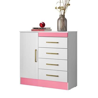 Imagem de Conjunto Quarto Guarda Roupa e Comoda Terni Branco