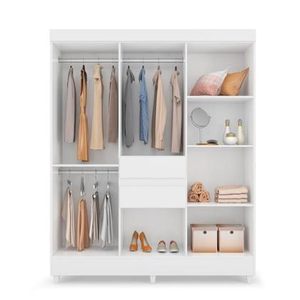 Imagem de Conjunto Quarto Guarda Roupa e Comoda Terni Branco