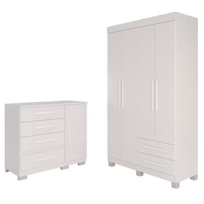 Imagem de Conjunto Quarto Infantil 2 Peças Aurora Espresso Móveis