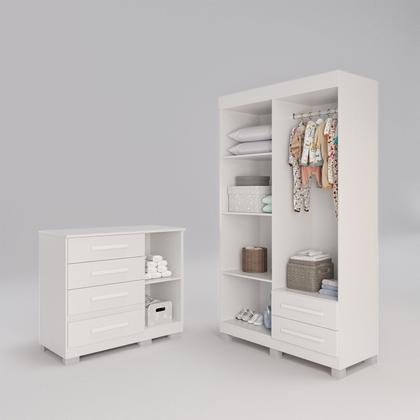 Imagem de Conjunto Quarto Infantil 2 Peças Aurora Espresso Móveis