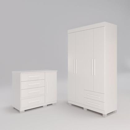 Imagem de Conjunto Quarto Infantil 2 Peças Aurora Espresso Móveis