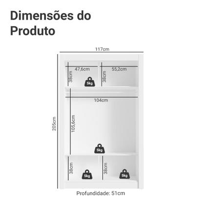 Imagem de Conjunto Quarto Infantil com Guarda Roupa 2 Portas e Cômoda Madesa