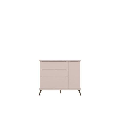 Imagem de Conjunto Quarto Infantil com Guarda-roupa 3 Portas e Cômoda com Sapateira Melinda 100% Mdf Rosa